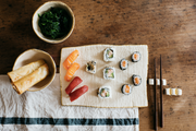 Kit de sushi blanco rugoso