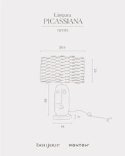 Lámpara Picassiana flecos