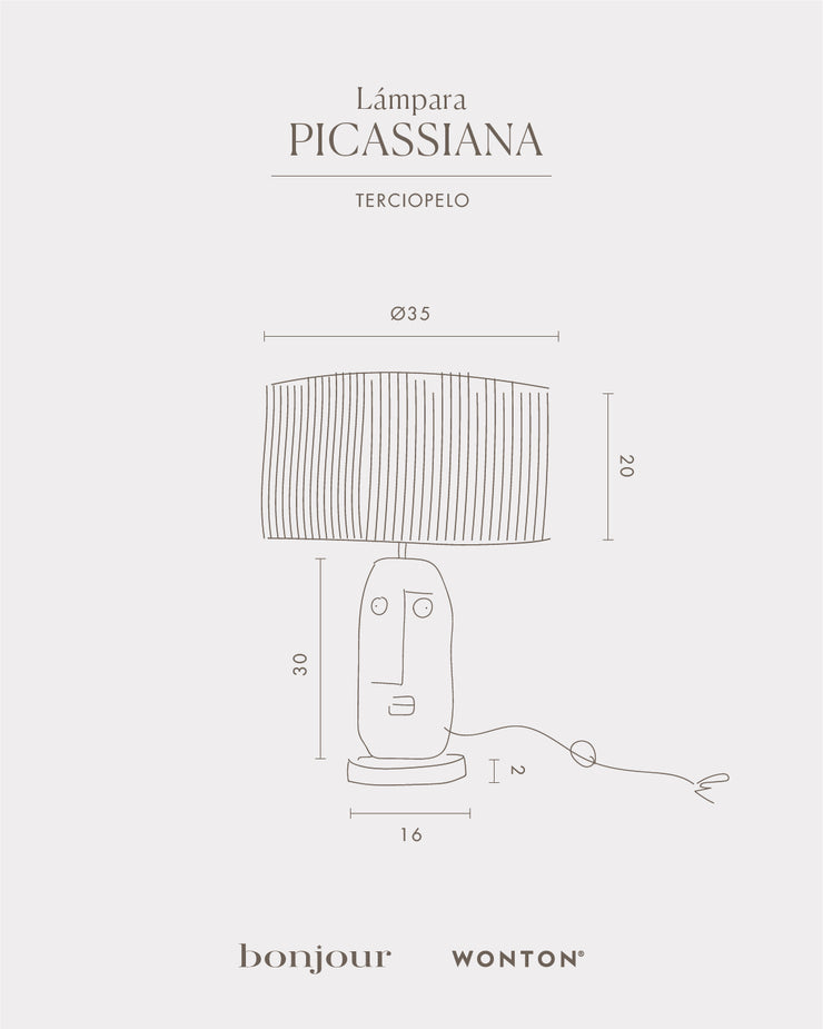 Lámpara Picassiana blanco